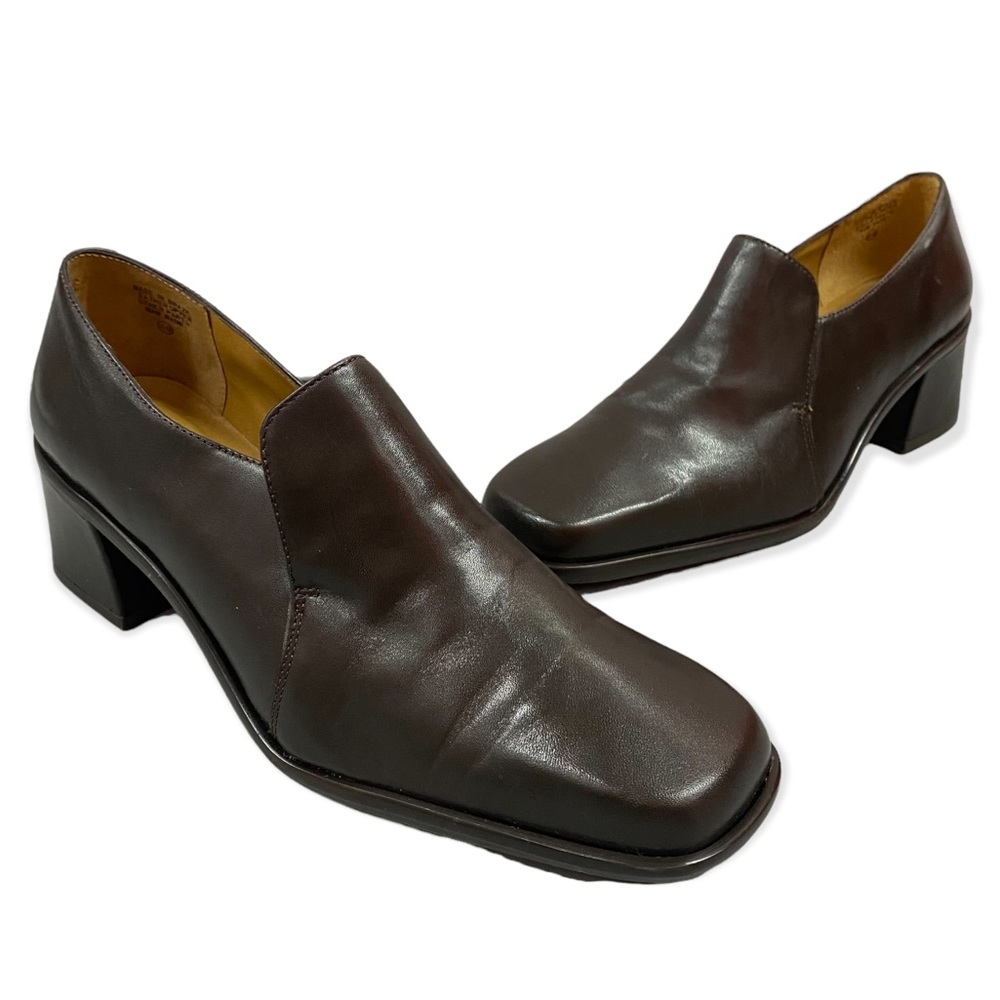 Ipanema - Leather - Dark Brown - Heel Loafers - Size 8
